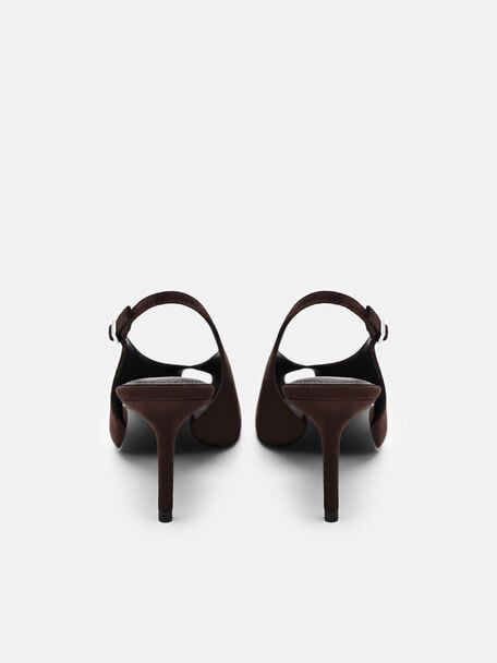 Gi&agrave;y sandals cao g&oacute;t Sylvie, Dark Brown Suede, hi-res