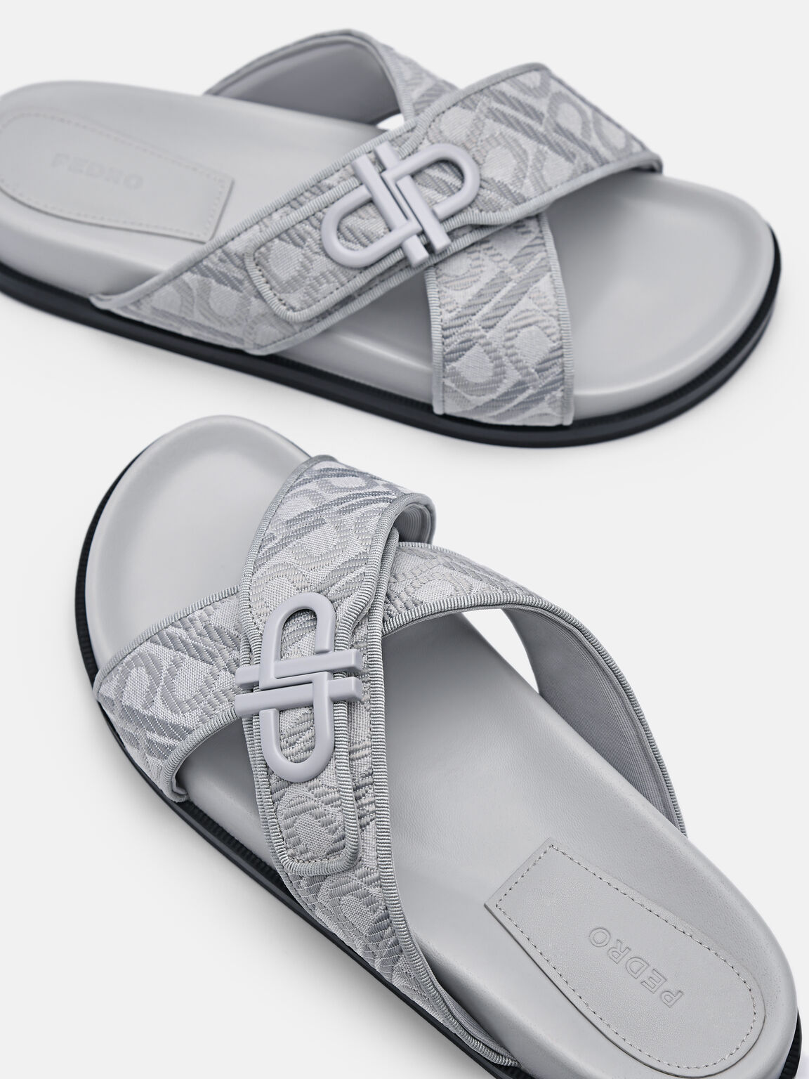 PEDRO Icon Cross Sandals, Grey, hi-res