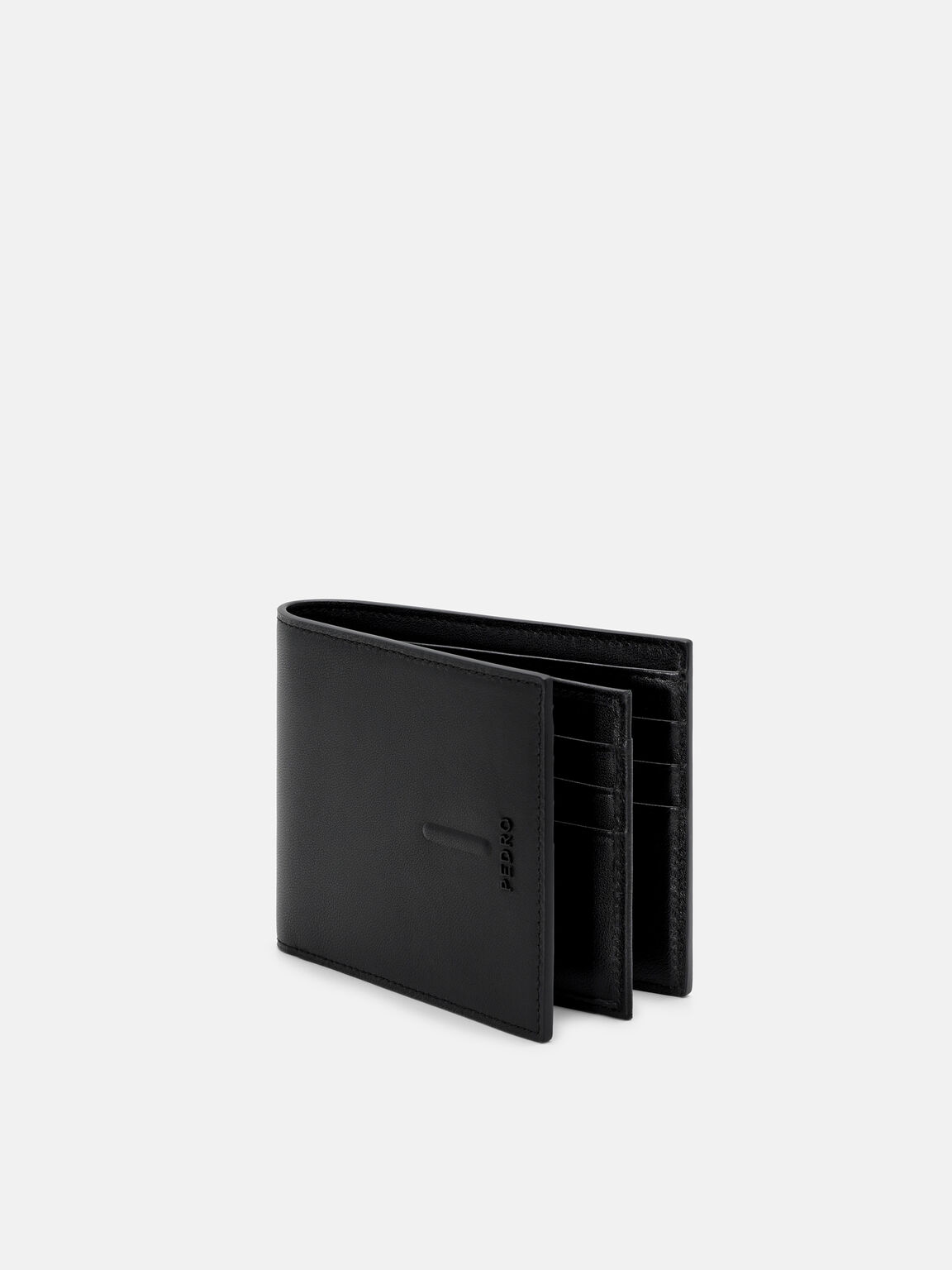 V&iacute; ngắn gập đ&ocirc;i Kid Leather, Đen, hi-res
