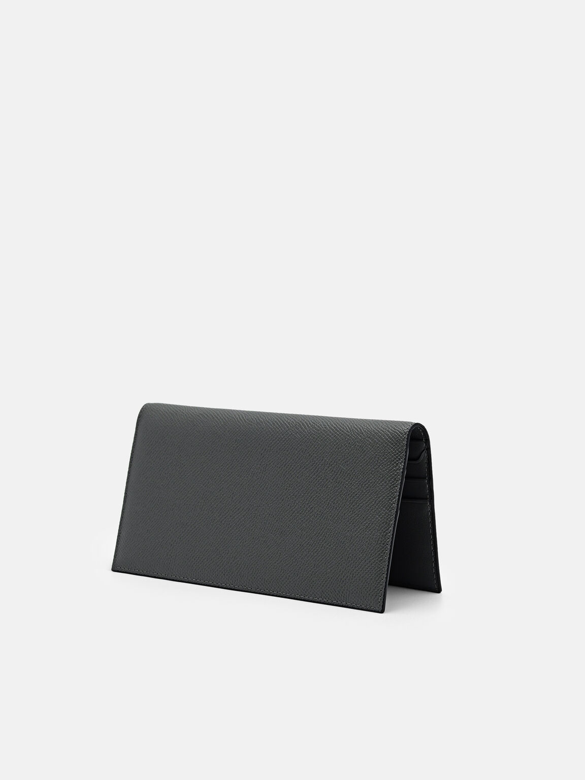 PEDRO Icon Leather Long Wallet, Dark Grey, hi-res