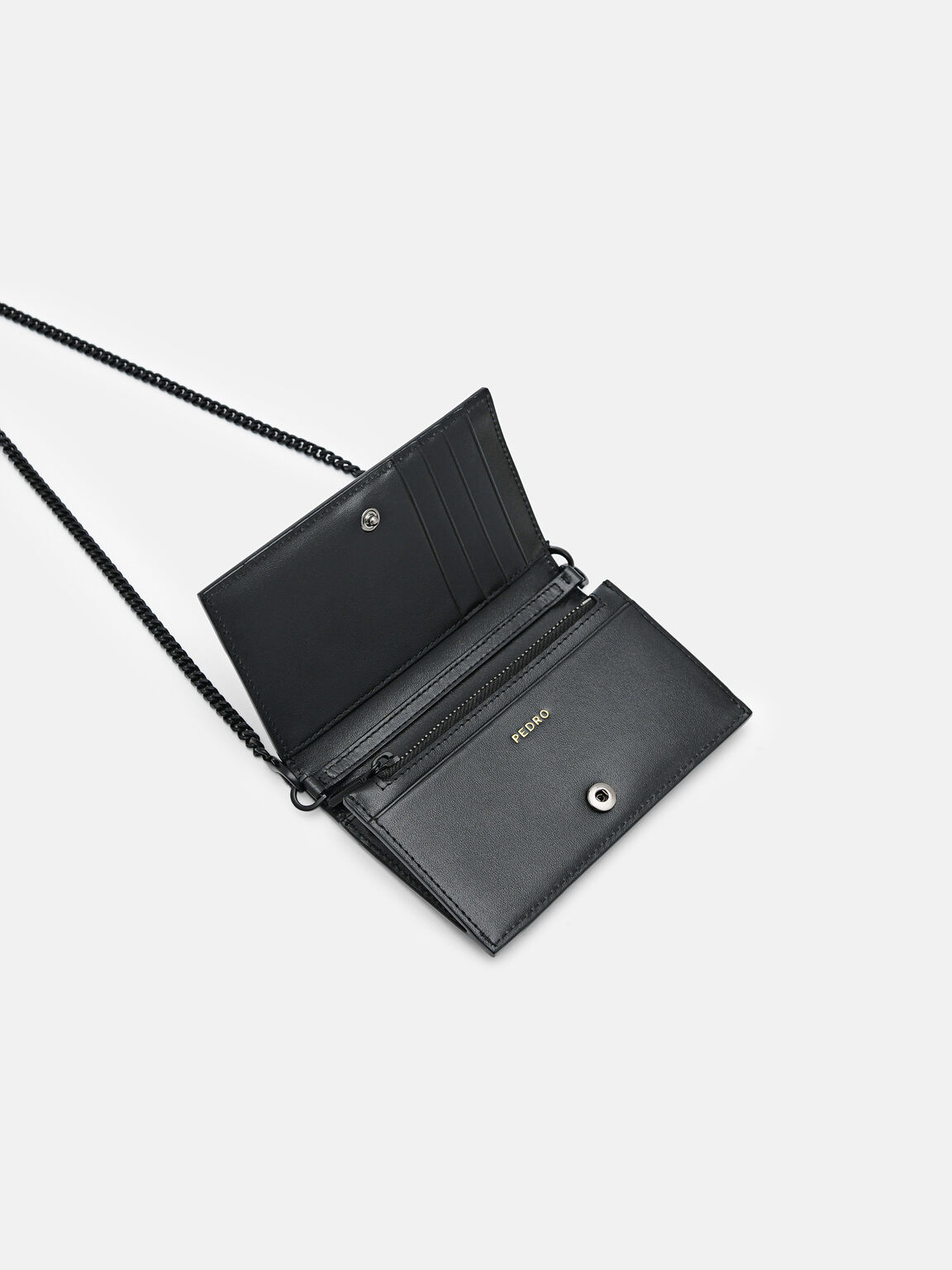 PEDRO Icon Leather Bi-Fold Wallet, Black, hi-res