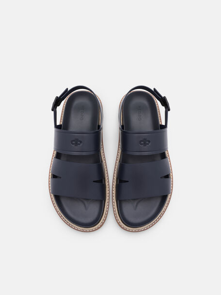 Gi&agrave;y sandals đế bệt Cutler, Xanh Navy, hi-res