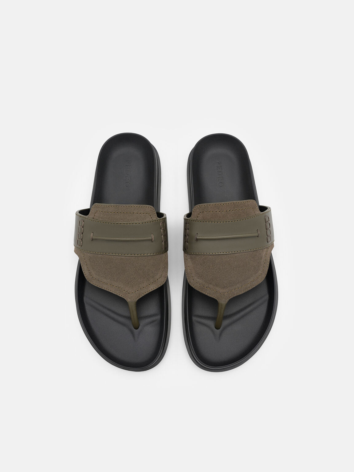 D&eacute;p kẹp quai ngang, Xanh Olive, hi-res