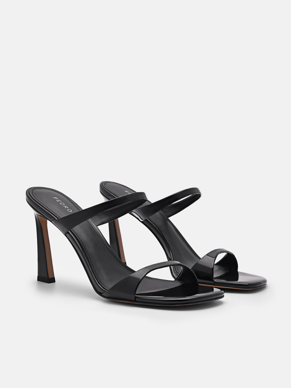 Effie Heel Sandals, Black, hi-res