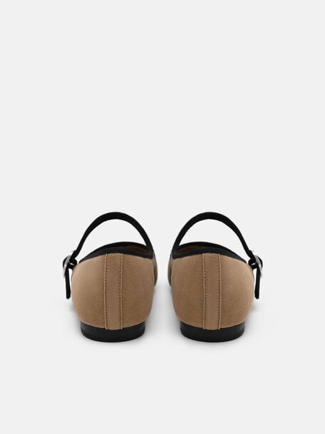 Gi&agrave;y b&uacute;p b&ecirc; đế thấp Alina, Beige Suede, hi-res