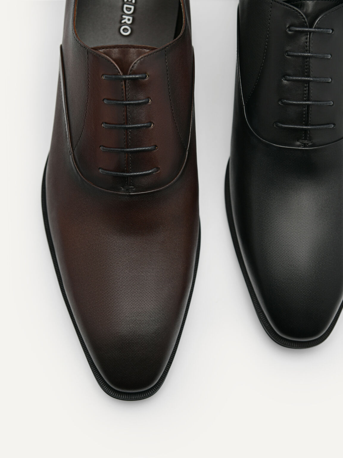 Holly Leather Oxford Shoes, Black