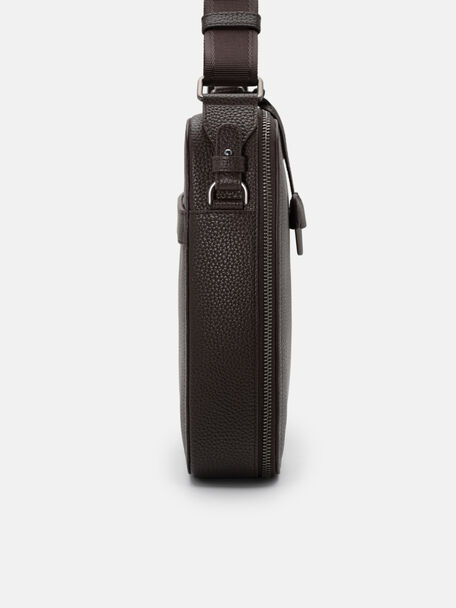 Cặp x&aacute;ch phom chữ nhật Drew, Espresso Brown Tumble, hi-res