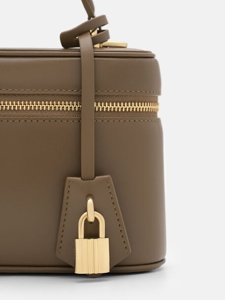 Ari Leather Shoulder Bag, Dark Taupe, hi-res