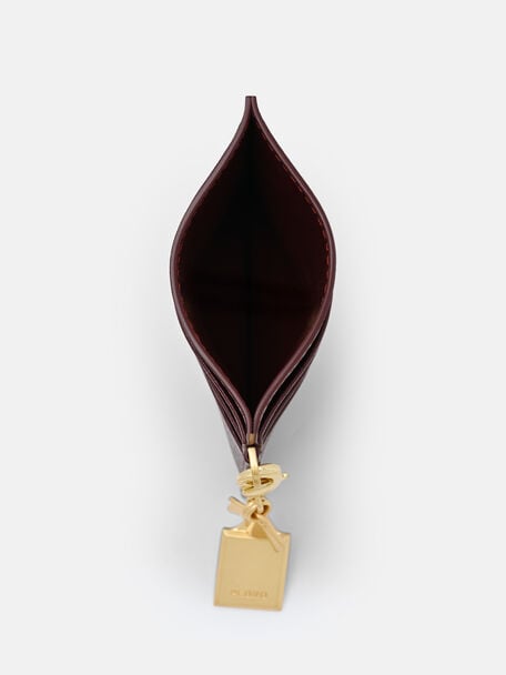 V&iacute; đựng thẻ Leather Keychain, Wine Wrinkled, hi-res