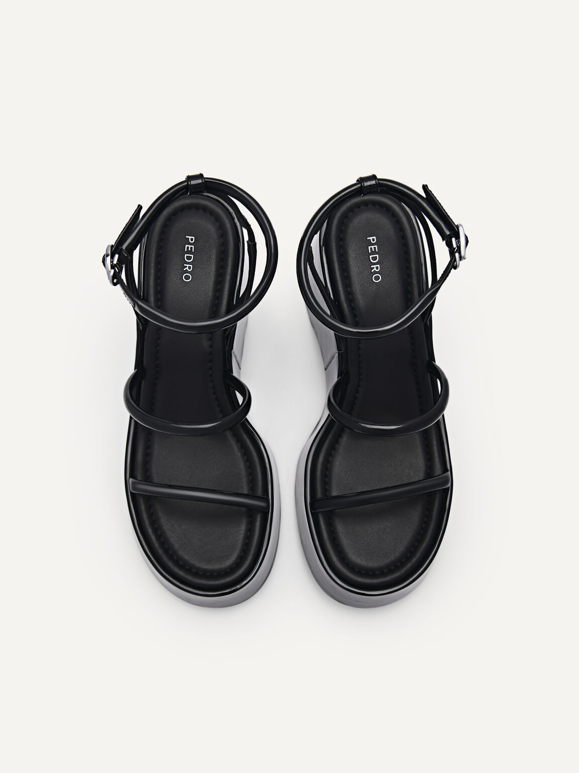 Aryna Platform Sandals, Black, hi-res
