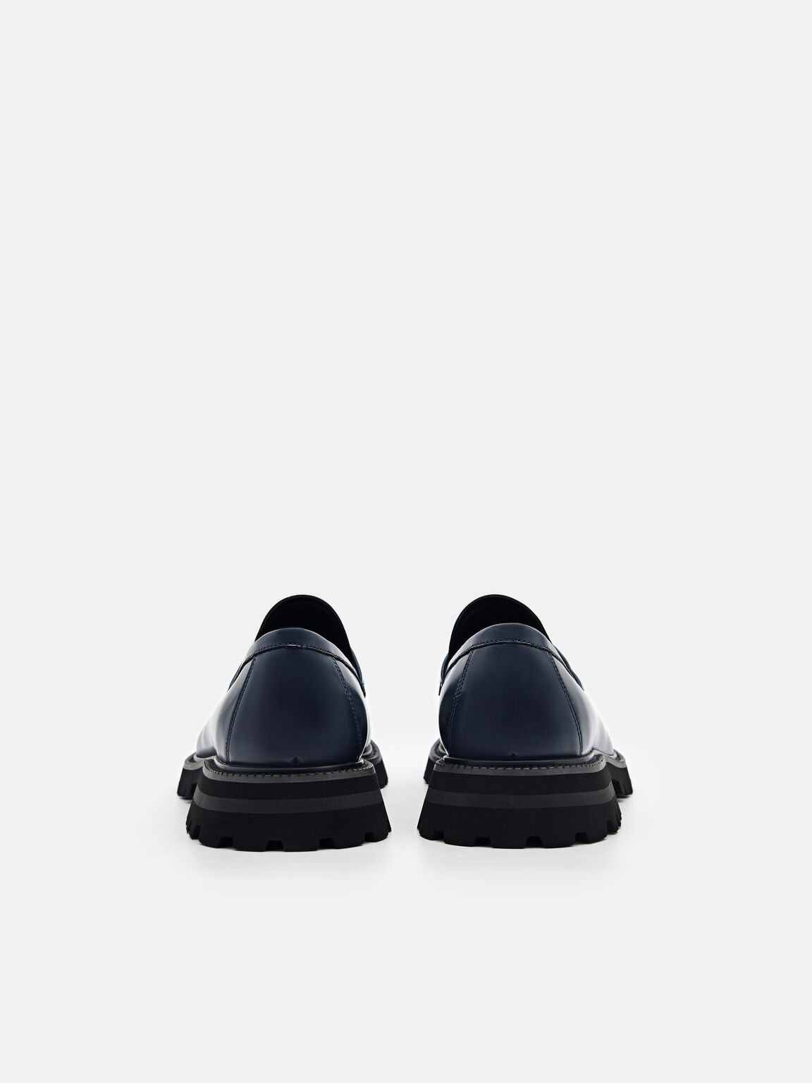 PEDRO Icon Leather Loafers, Navy, hi-res