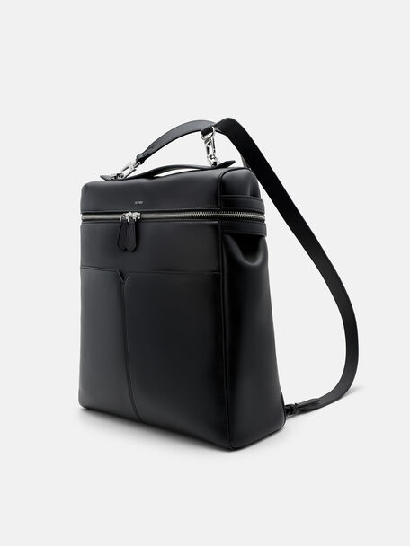 Alyssa Tumbled Leather Backpack, Black Tumble, hi-res