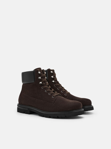 Gi&agrave;y boots cổ cao Wilder, Espresso Brown Suede, hi-res
