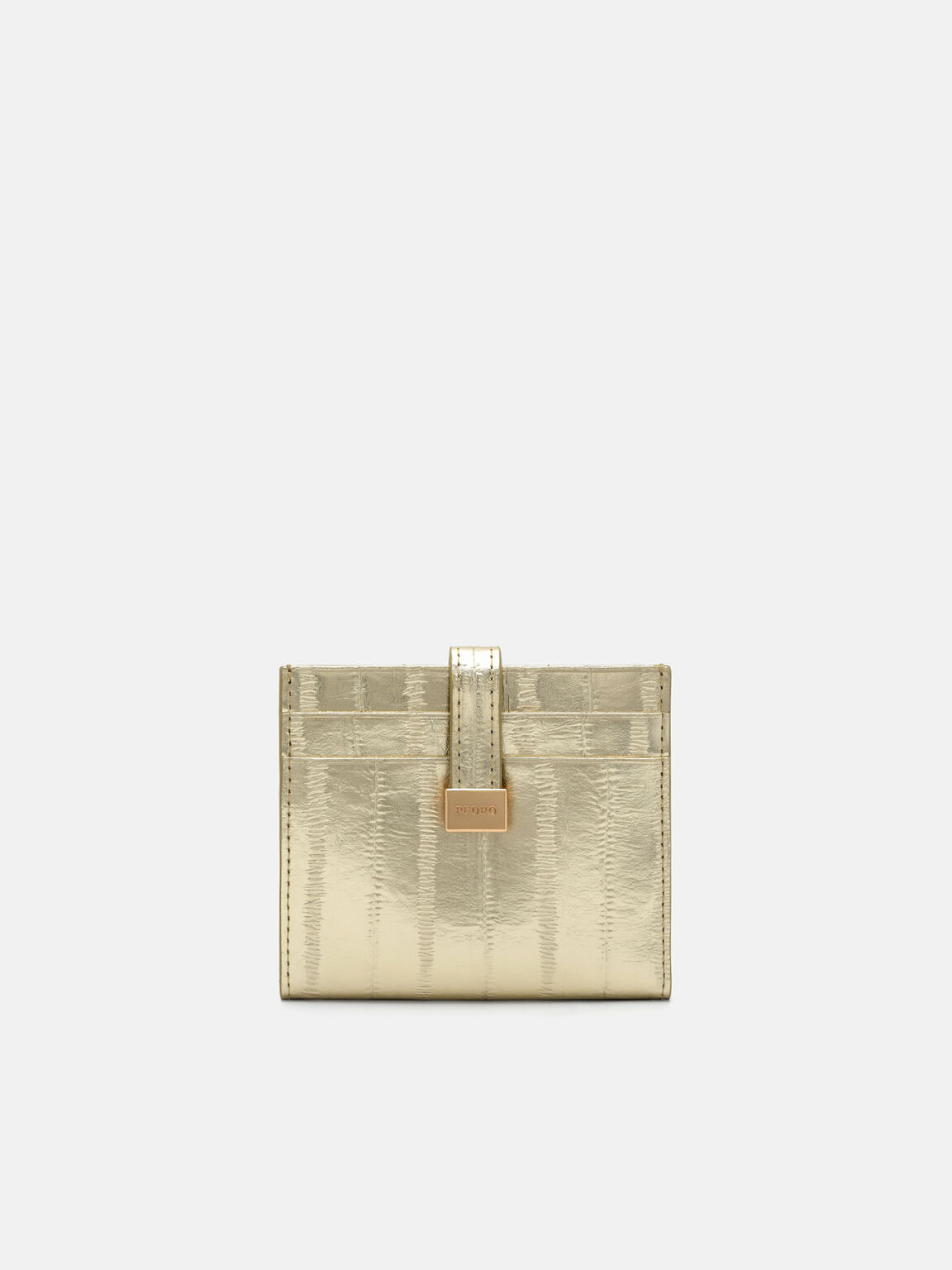 V&iacute; đựng thẻ dạng gập Leather, Gold Exotic, hi-res
