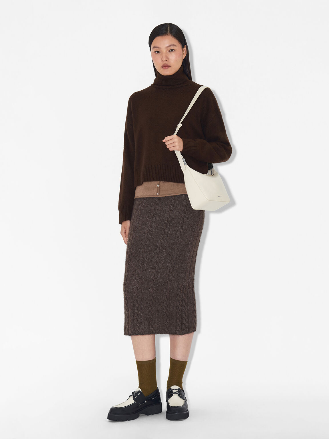 Jatte Crescent Bag, Chalk