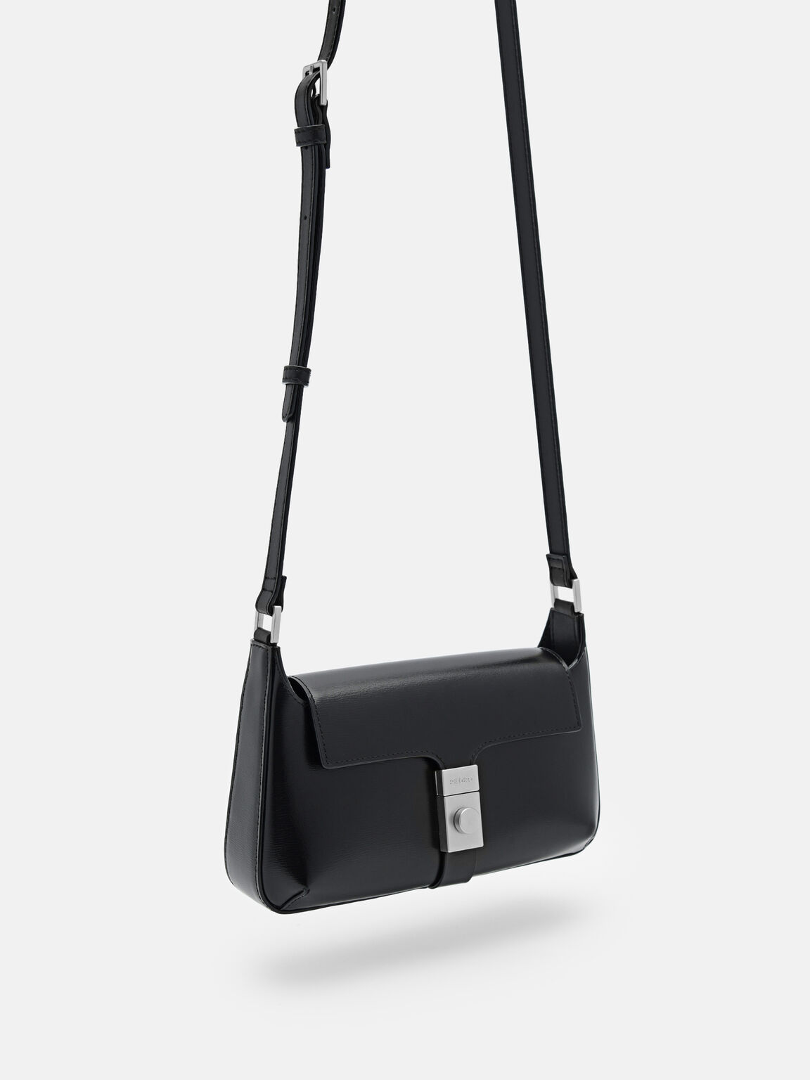 Túi đeo vai Studio Leather Phone Pouch, Đen