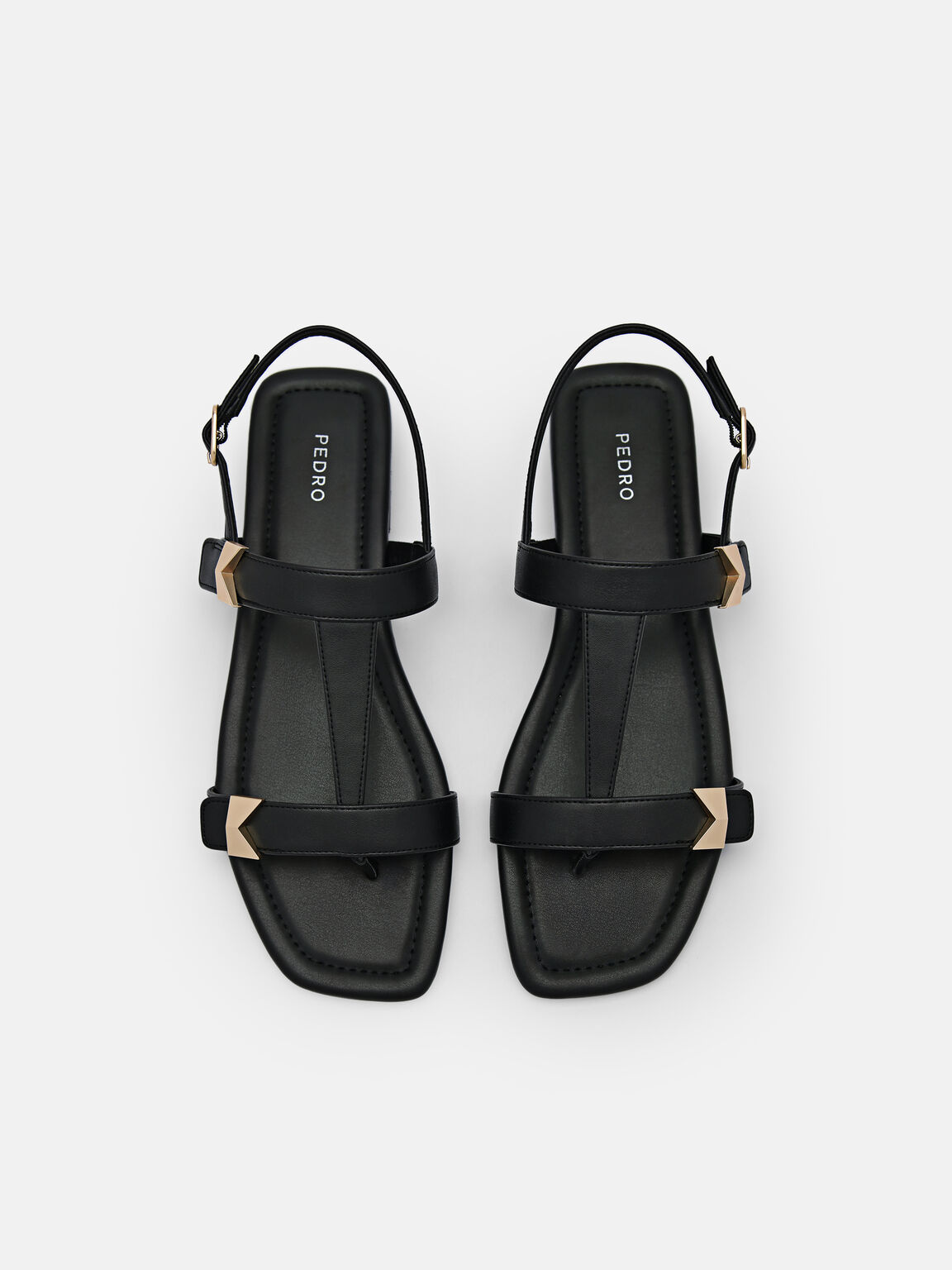 Marion Thong Sandals, Black