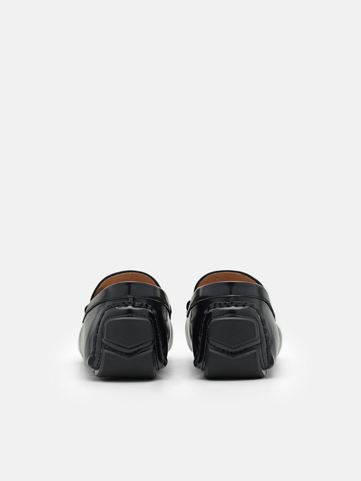 Gi&agrave;y lười mũi vu&ocirc;ng Icon Leather, Đen, hi-res