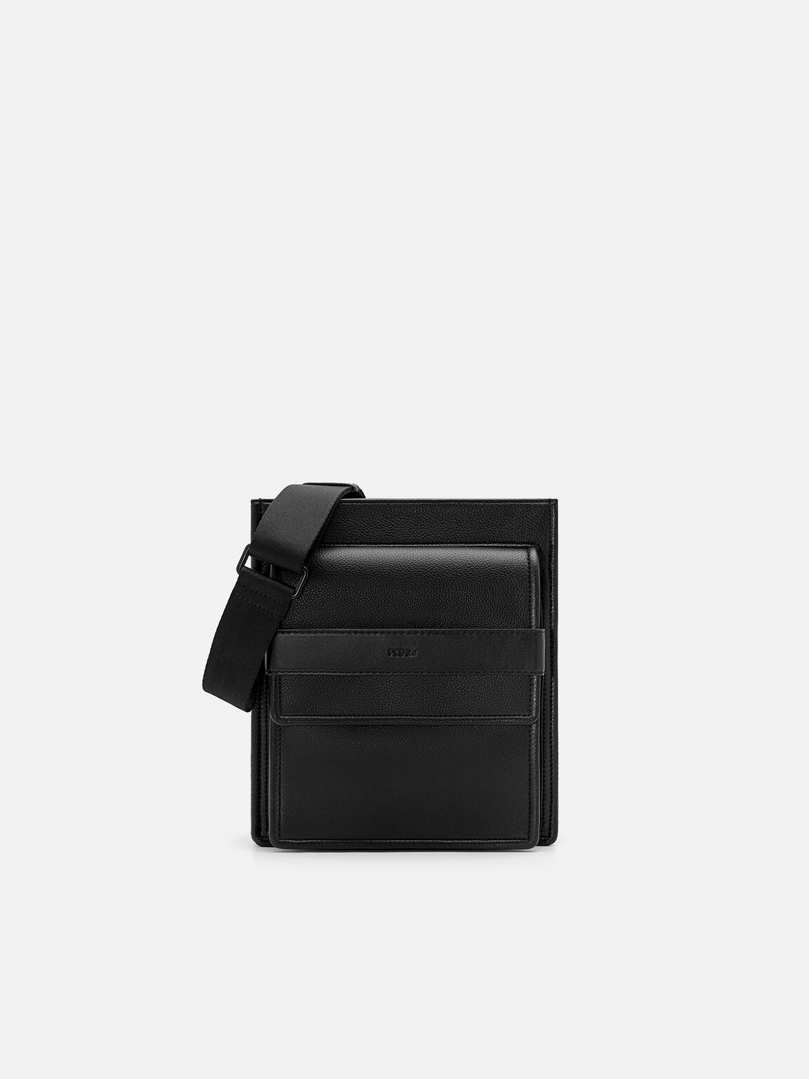 Boxy Crossbody Bag, Black, hi-res