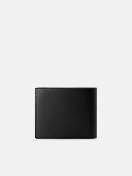 V&iacute; ngắn gập đ&ocirc;i Kid Leather, Đen, hi-res