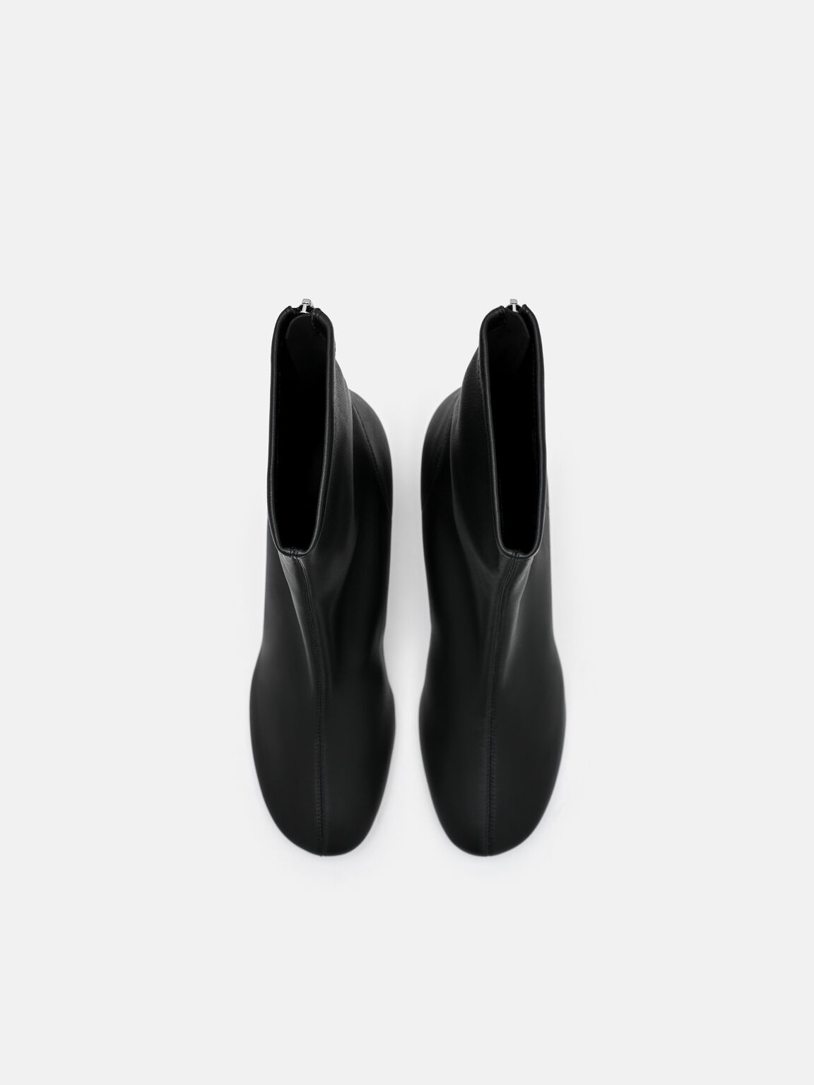 Brooke Leather Heel Boots, Black, hi-res