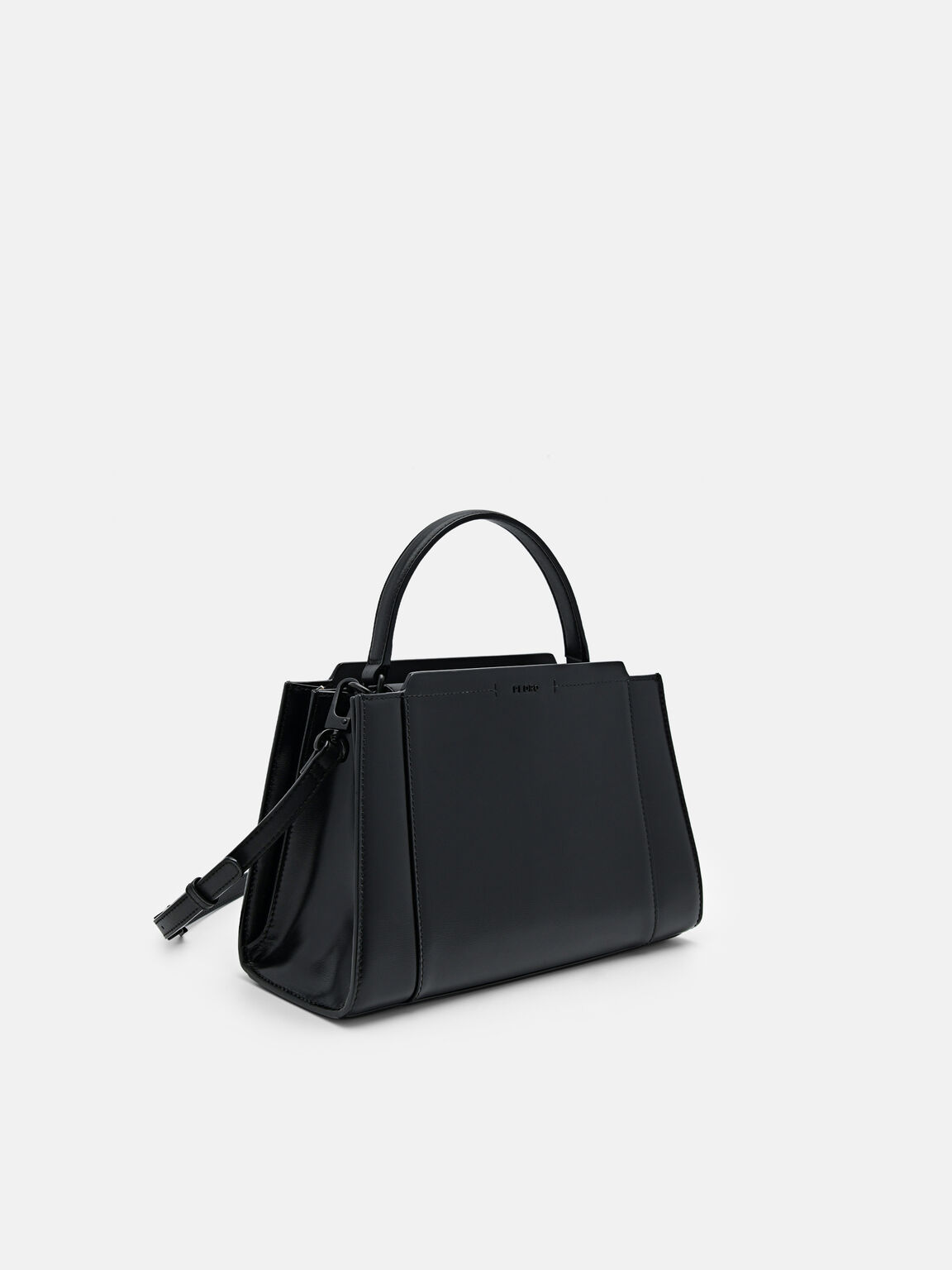 PEDRO Studio Ida Leather Handbag, Black, hi-res