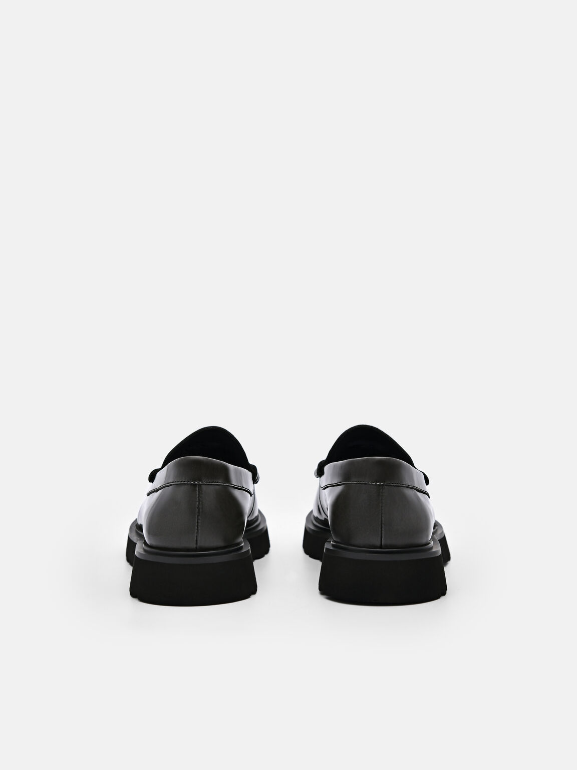 PEDRO Icon Leather Loafers, Dark Grey, hi-res