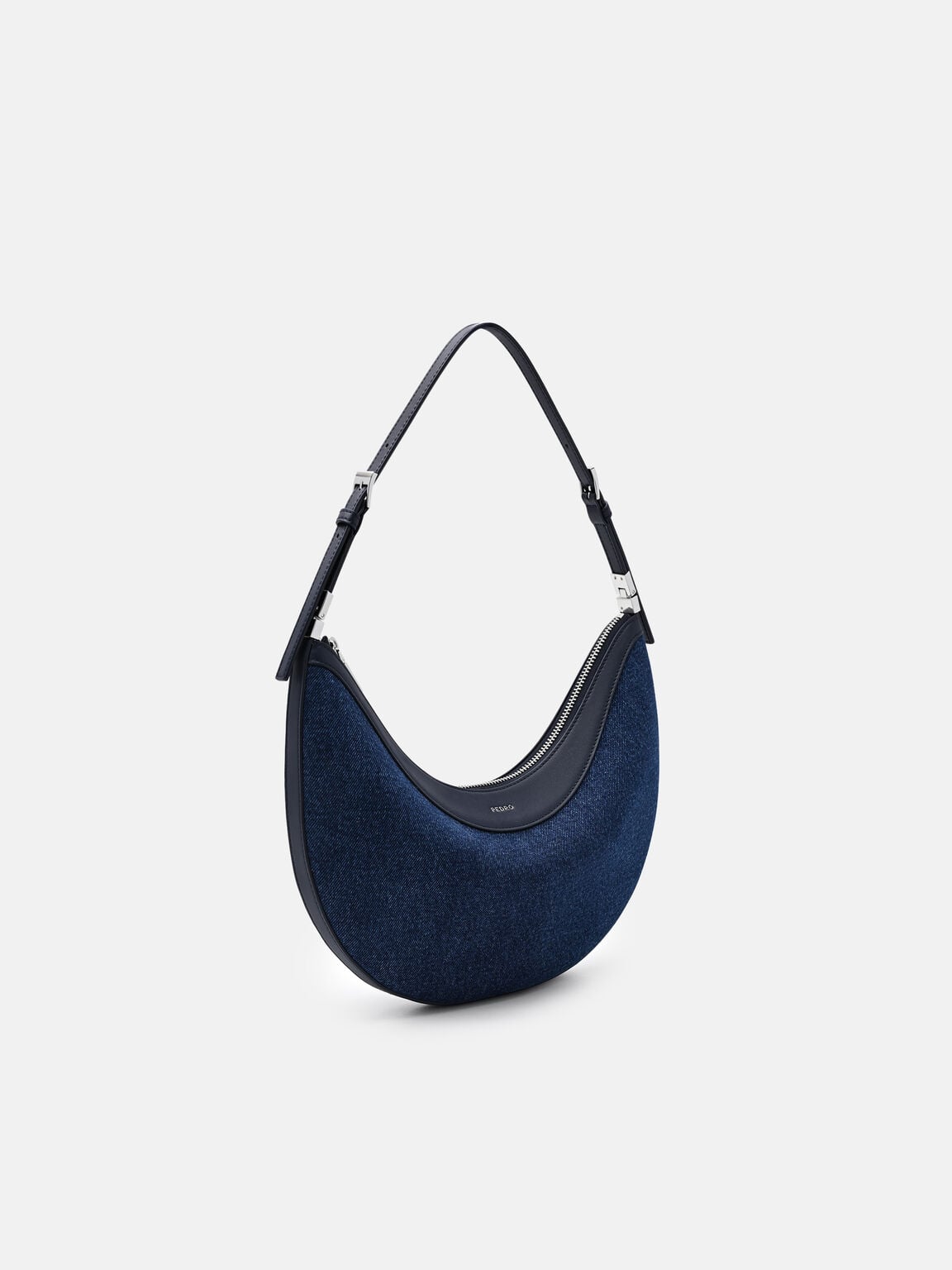 T&uacute;i đeo vai h&igrave;nh b&aacute;n nguyệt Jatte Denim, Blue Denim, hi-res