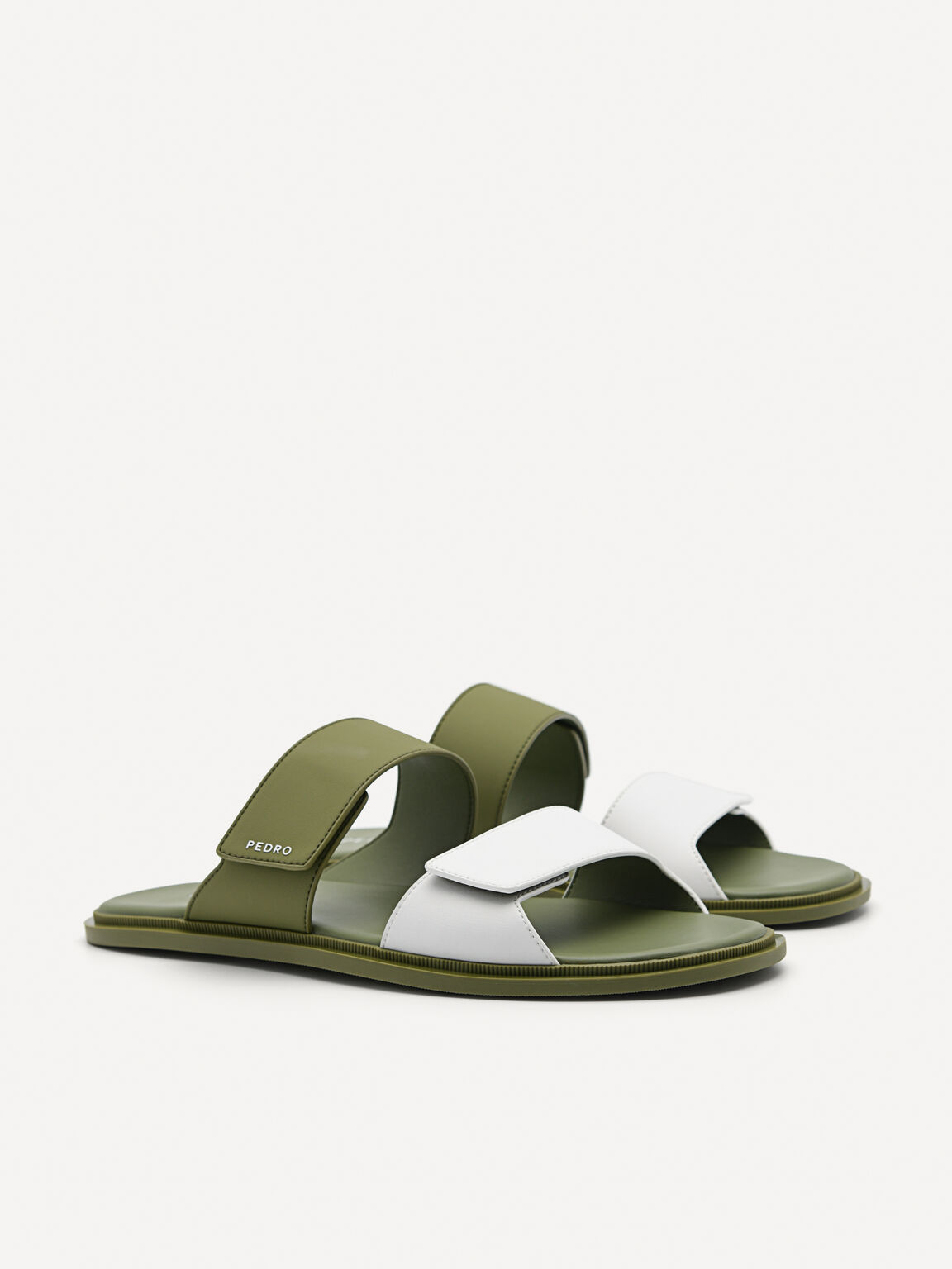Stride Slide Sandals, Military Green, hi-res