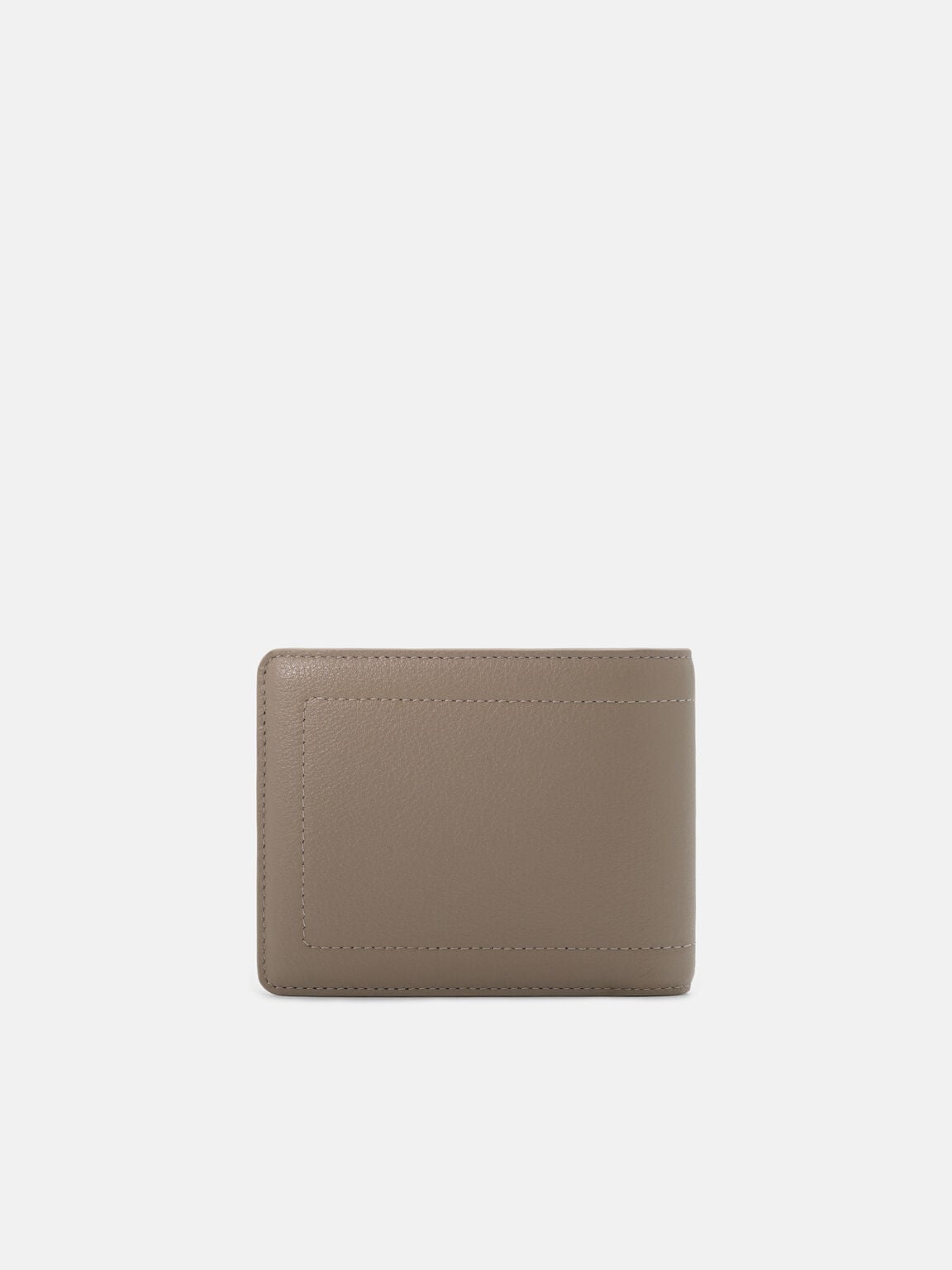 Embossed Leather Bi-Fold Wallet with Insert, Dark Taupe Embossed, hi-res