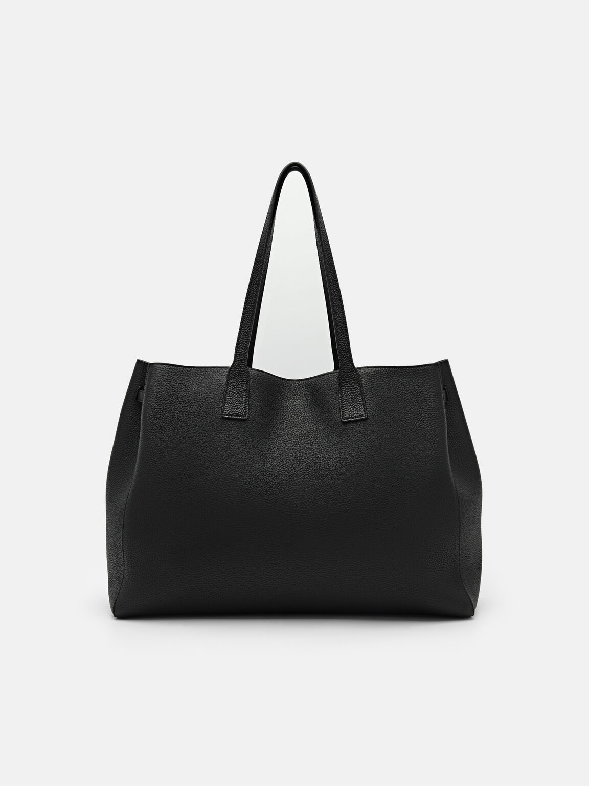 T&uacute;i tote phom chữ nhật Demi Oversized, Đen, hi-res