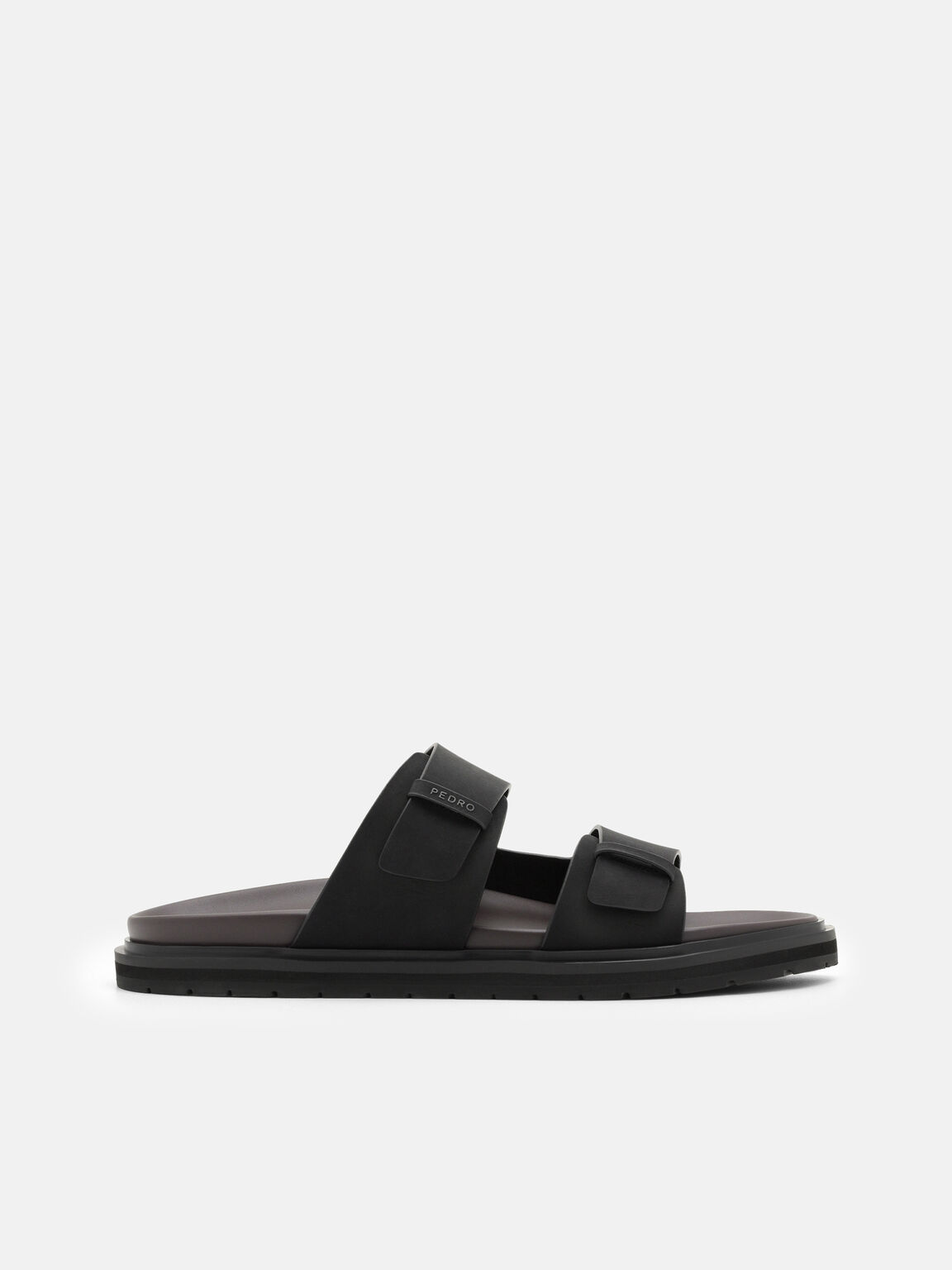 Band Slide Sandals, Black, hi-res