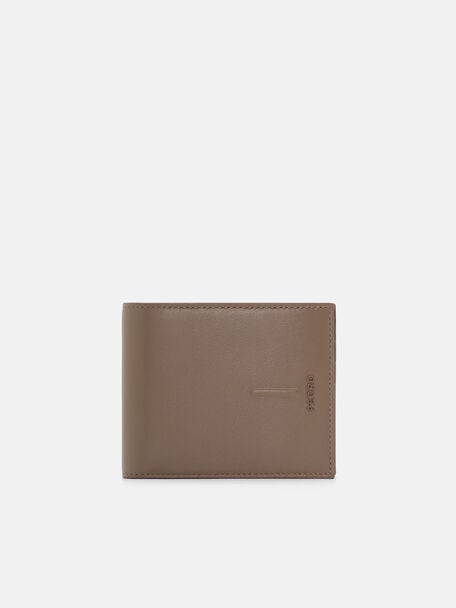 V&iacute; ngắn gập đ&ocirc;i Kid Leather, N&acirc;u x&aacute;m đậm, hi-res