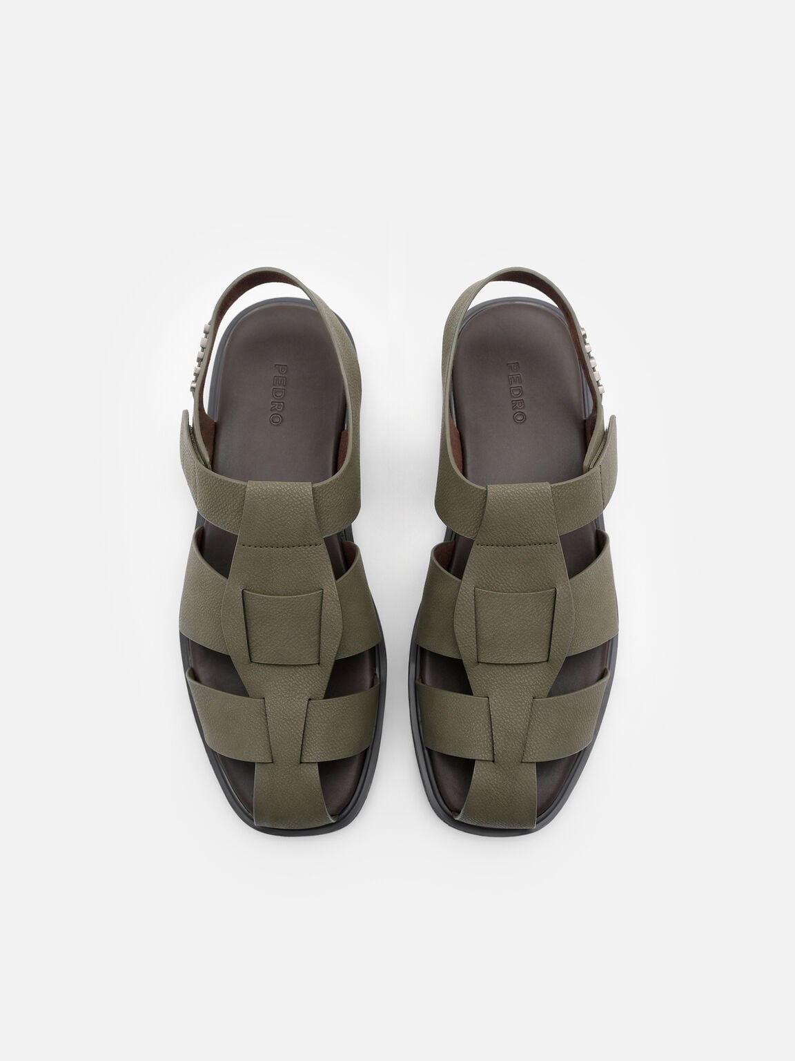Gi&agrave;y sandals quai ngang Roman, Xanh Qu&acirc;n Đội, hi-res