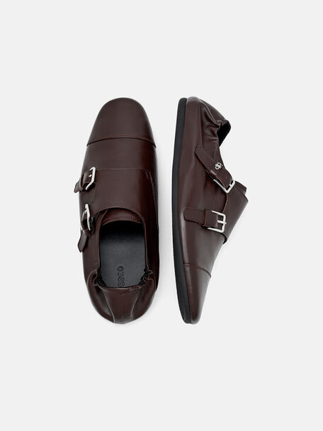 Lauren Leather Oxford Shoes, Dark Brown, hi-res