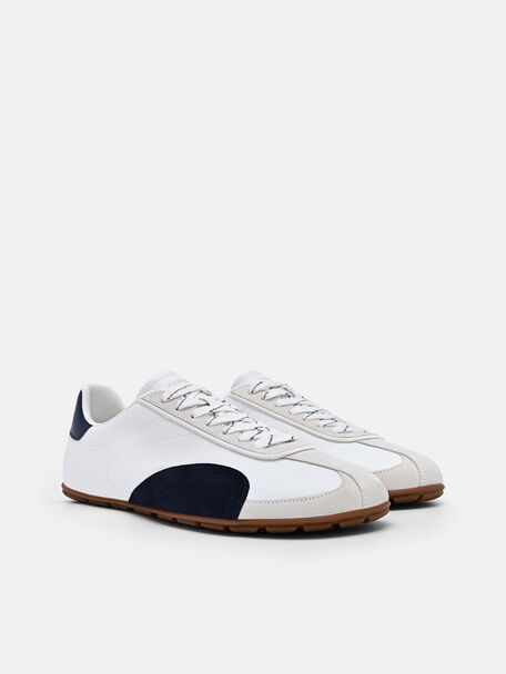 Crest Leather Sneakers, Chalk, hi-res
