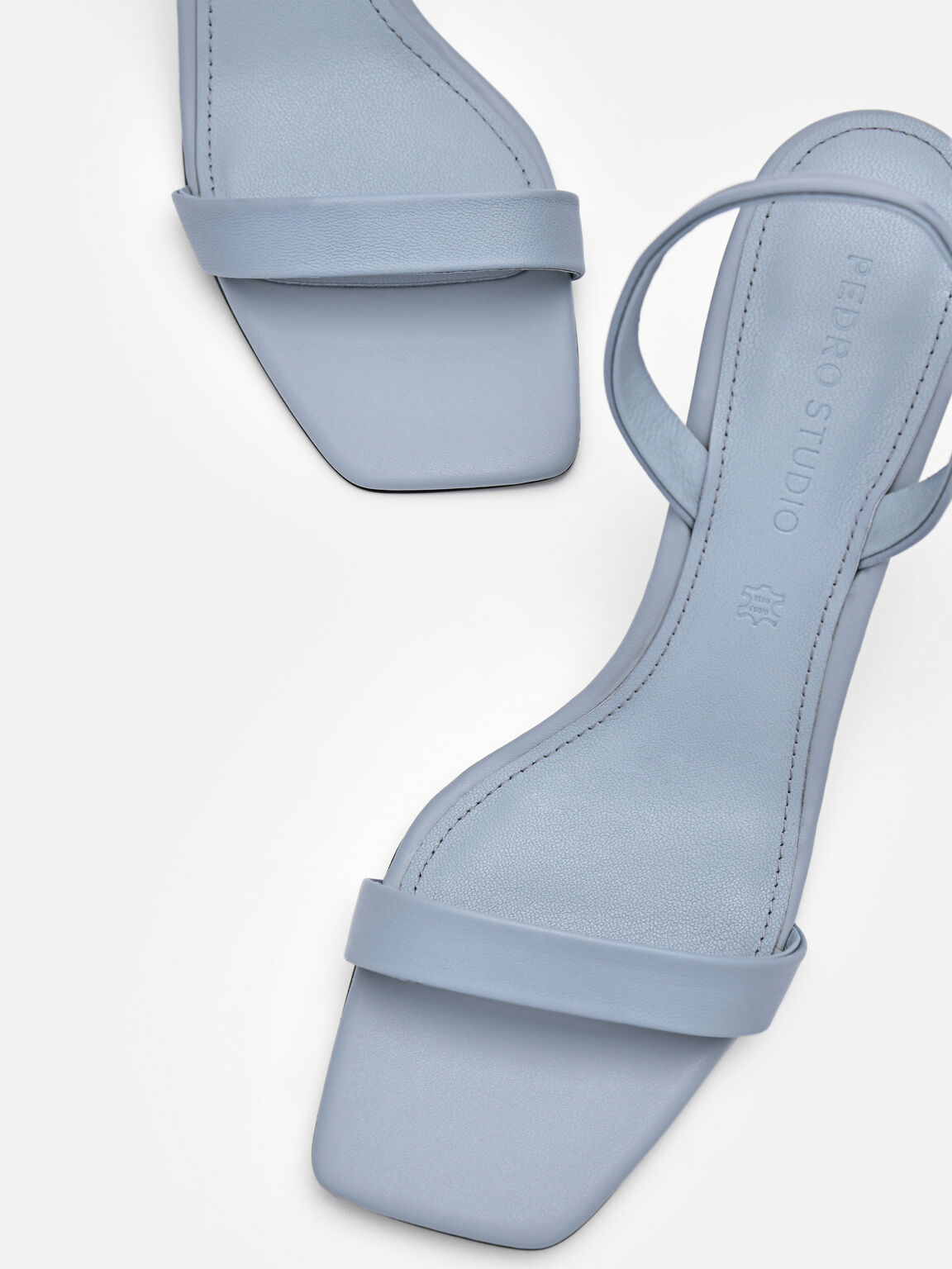 PEDRO Studio Mel Leather Heel Sandals, Slate Blue, hi-res