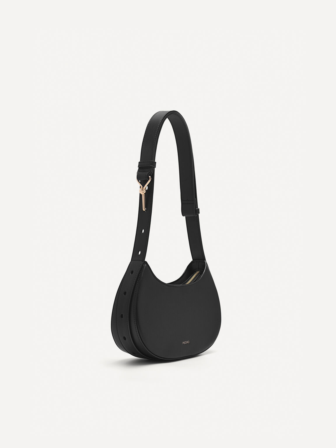 Carolyn Crescent Bag, Black