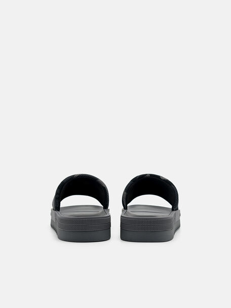 D&eacute;p quai ngang Fabric Slide, X&aacute;m Đậm