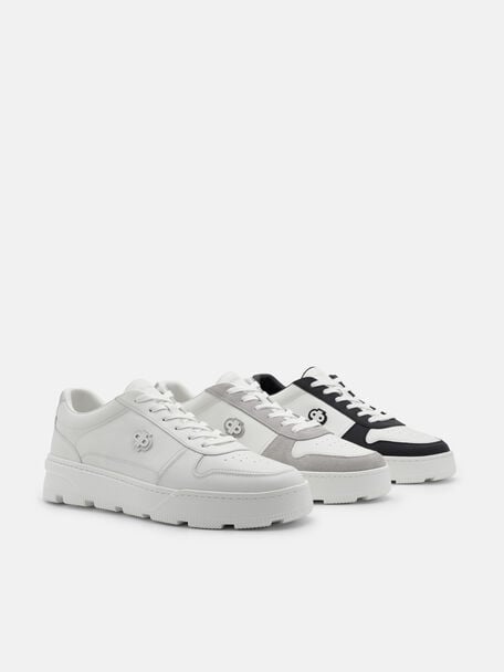 Ravel Leather Sneakers, Black, hi-res