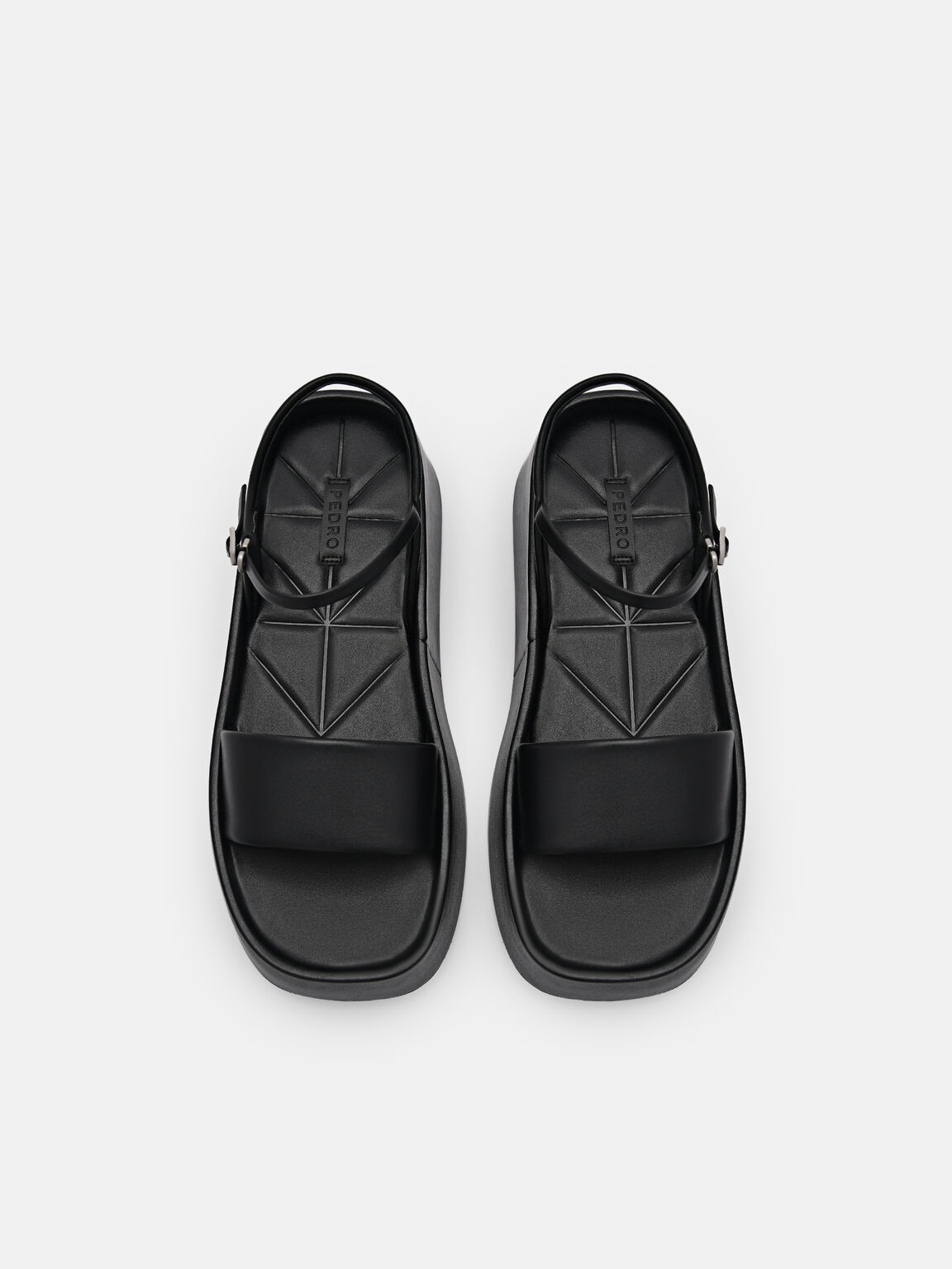 Aster Platform Sandals, Black