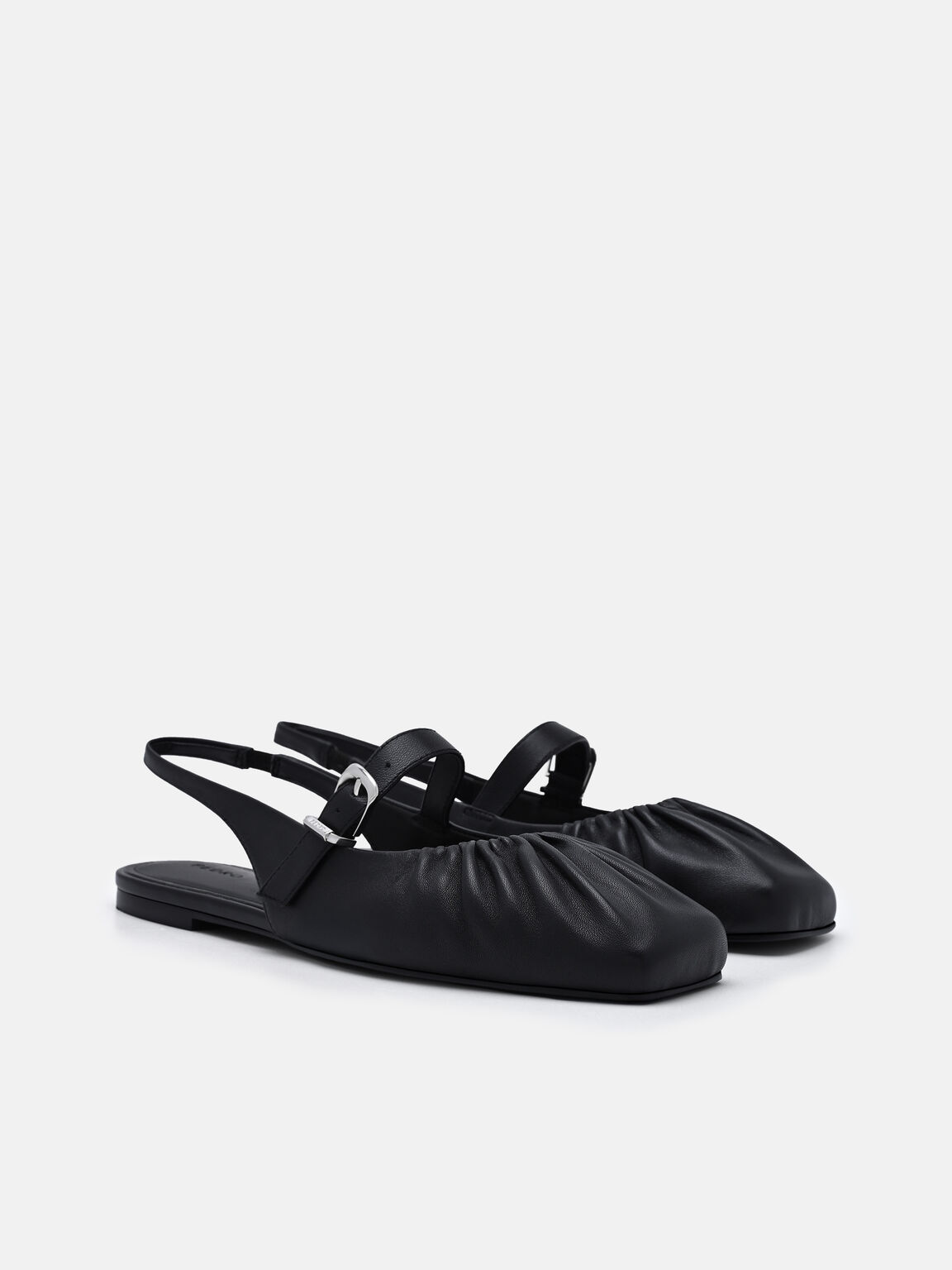Gi&agrave;y sandals đế bệt Gabrielle, Đen, hi-res