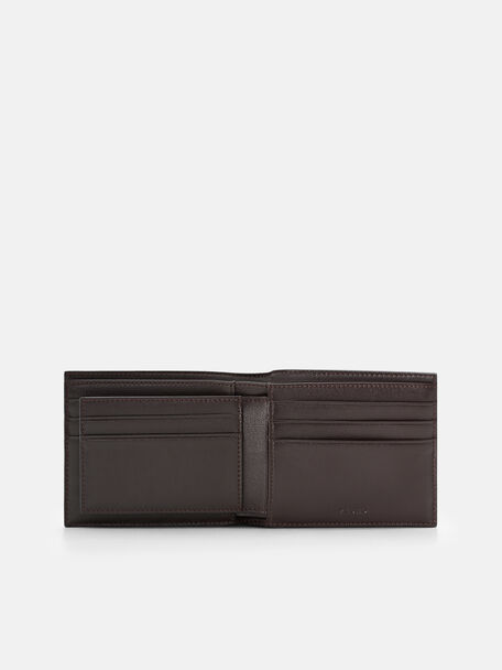 V&iacute; ngắn gập đ&ocirc;i Leather, Espresso Brown, hi-res