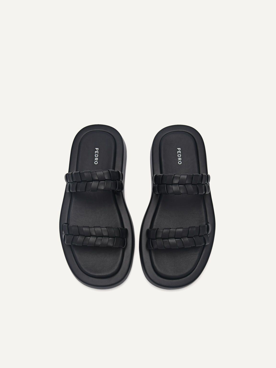 Palma Woven Sandals, Black, hi-res