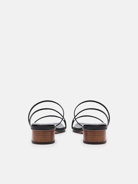 Gi&agrave;y mules cao g&oacute;t Erna, Đen, hi-res