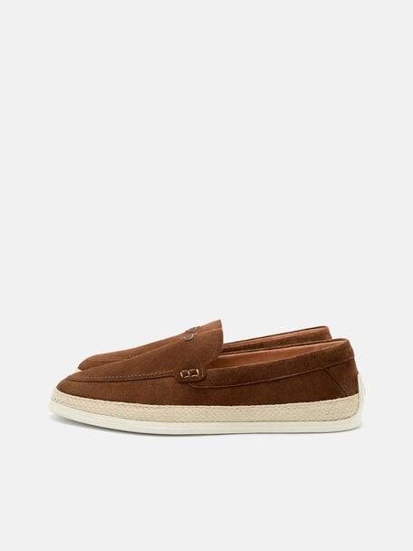 Gi&agrave;y lười mũi tr&ograve;n Vito Suede, Brown Suede, hi-res