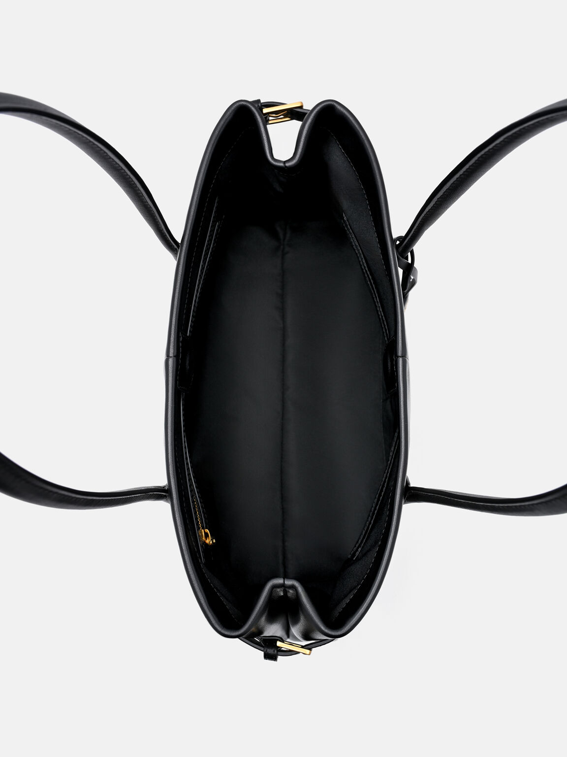 Laurel Leather Handbag, Black, hi-res