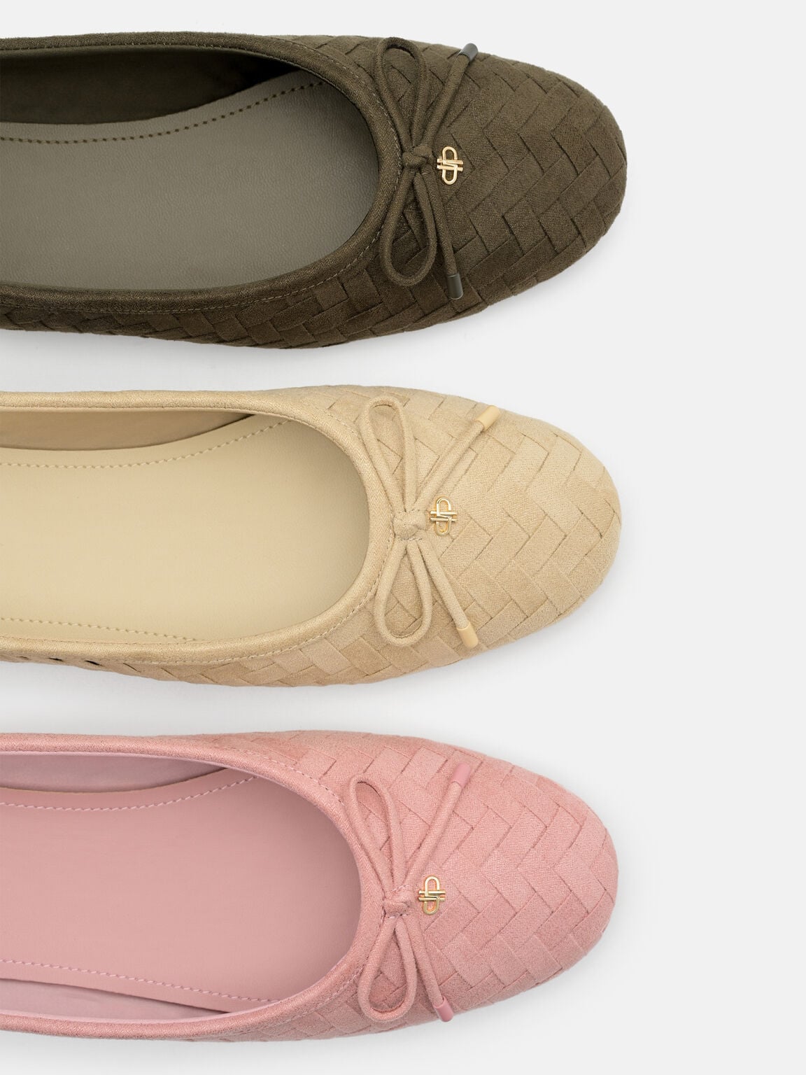 Anna Woven Ballerina Flats, Sand Weave, hi-res
