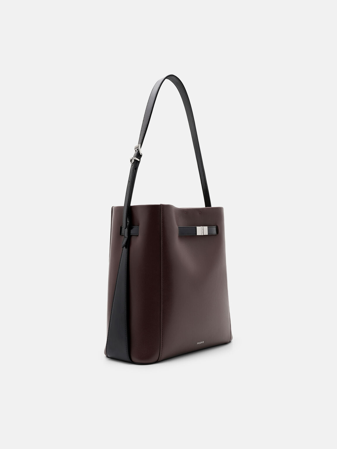 Jatte Belt Leather Bucket Bag, Burgundy, hi-res