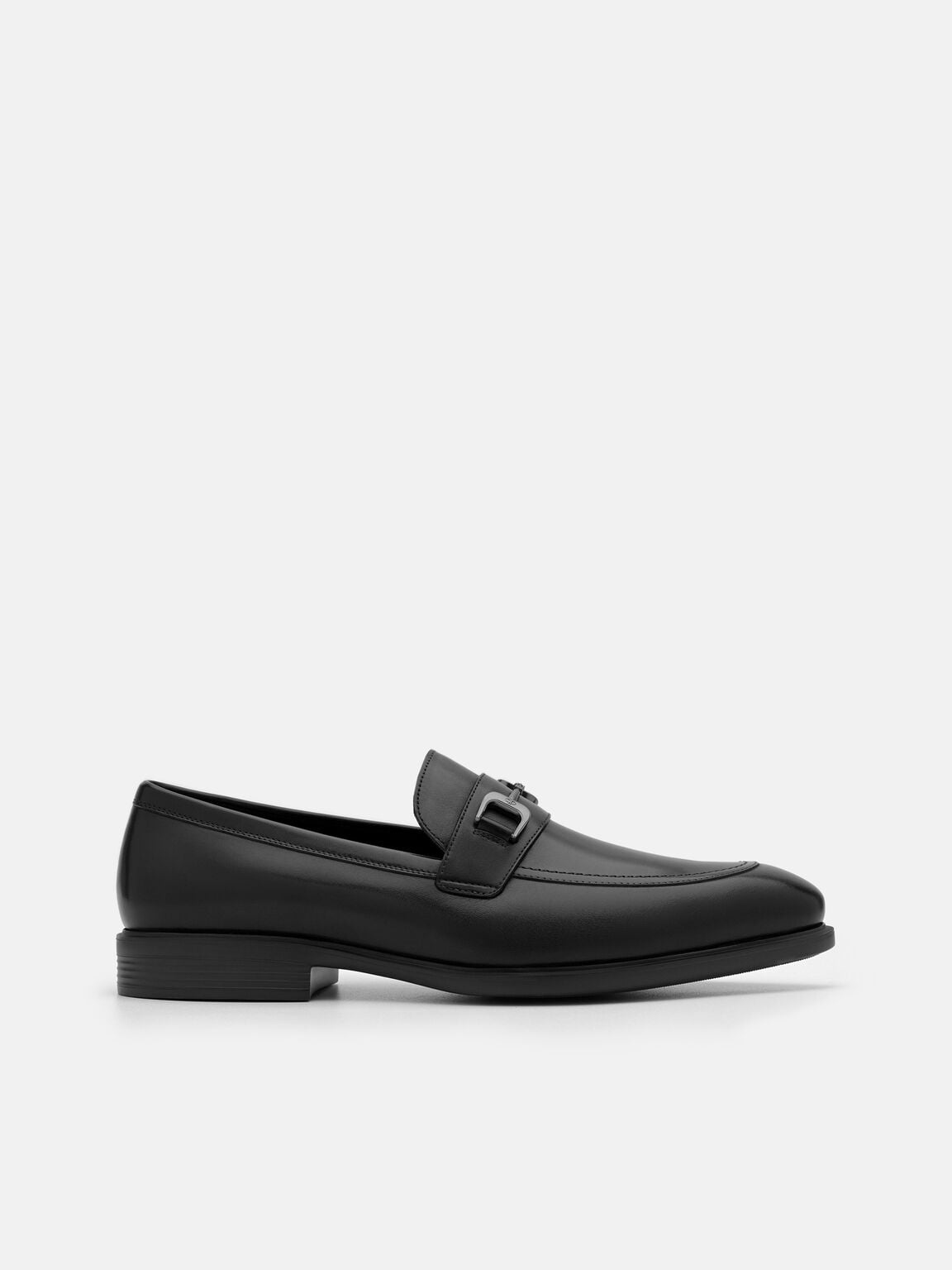 Altitude Lightweight Leather Horsebit Loafers, Black Burnish, hi-res